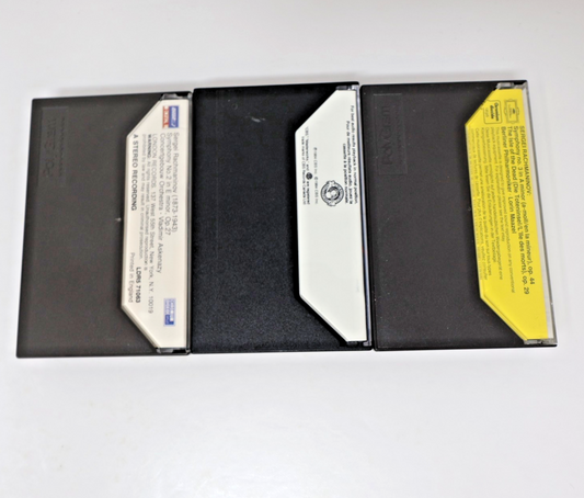 Rachmaninov 3 Cassettes Lot Symphonies 2-3/Piano Concerto 2 Maazel/Ashkenazy
