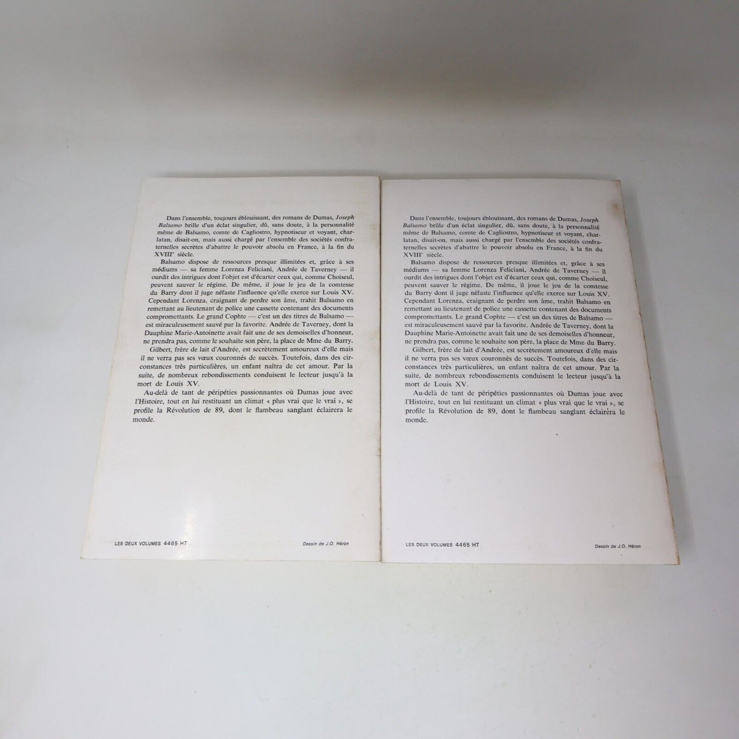 Lot 2 Joseph Balsamo #1-2 Alexandre Dumas Livres 1972 Série Complète Roman 70s