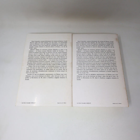 Lot 2 Joseph Balsamo #1-2 Alexandre Dumas Livres 1972 Série Complète Roman 70s