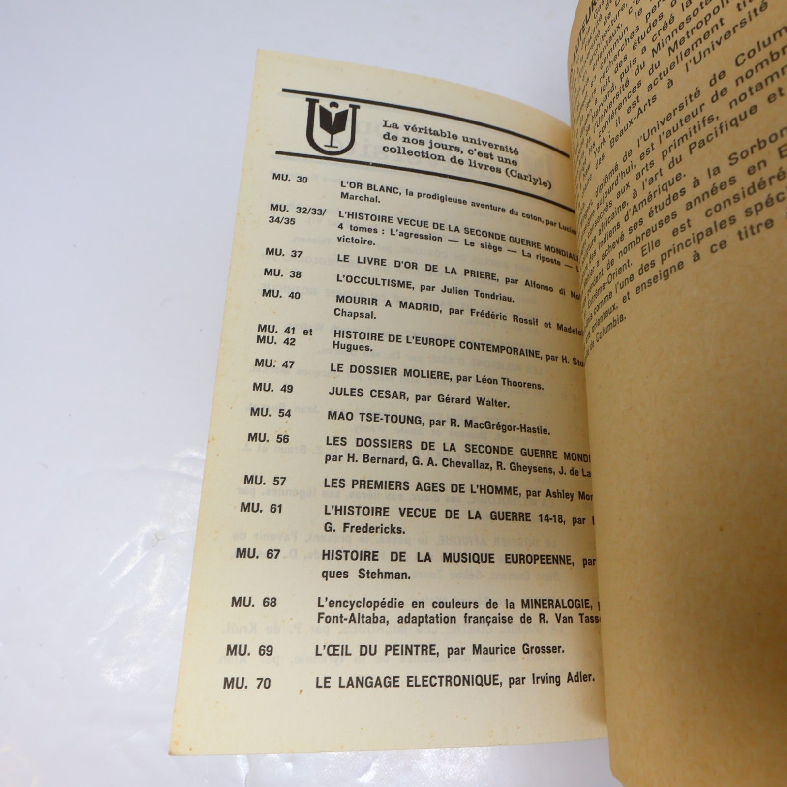 Histoire Mondiale de l'Art #1-6 Marabout Université Série Complète Lot 6 Livres
