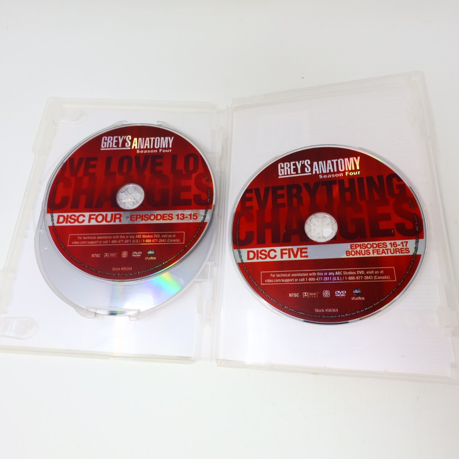 Dre Grey Leçons d'Anatomie/Grey's Anatomy Saisons #4-5-6 DVD Testés Lot Region 1