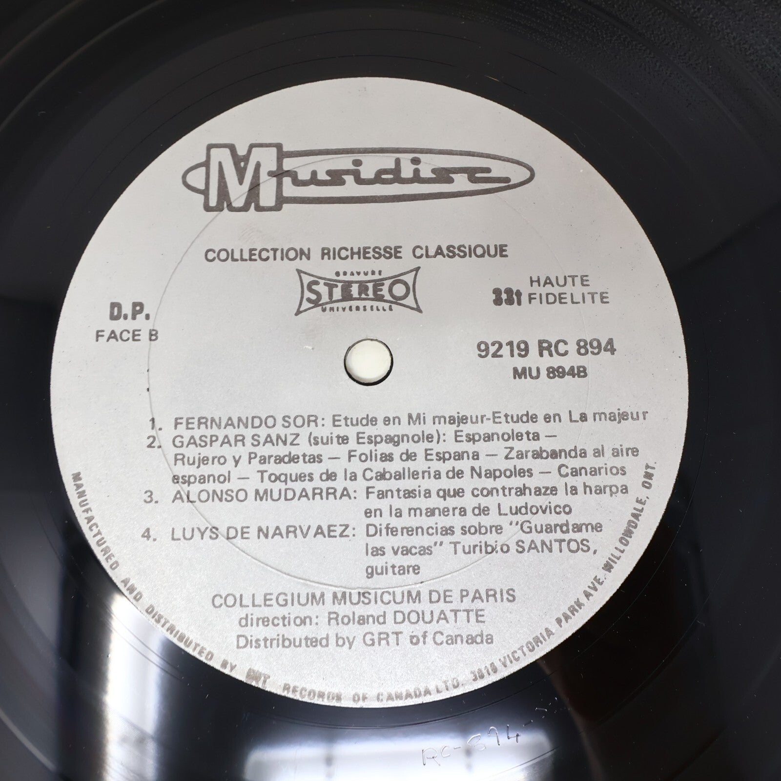 Concierto De Aranjuez Rodrigo Turibio Santos Douatte Disque Record Vinyl RC 894
