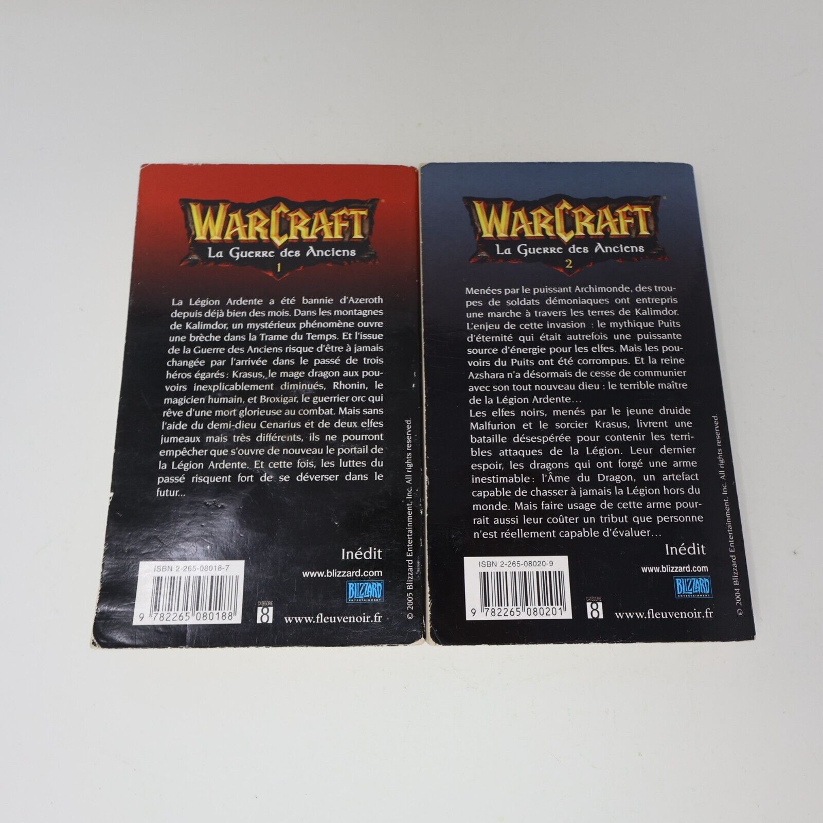Lot 2 Livres La Guerre des Anciens #1-2 Warcraft Richard A. Knaak 2005 Français