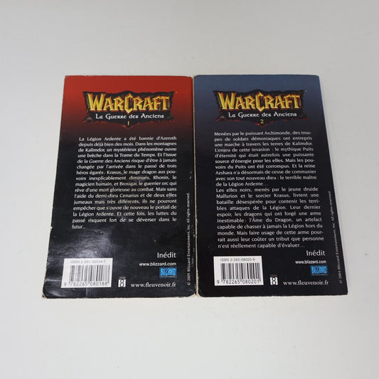 Lot 2 Livres La Guerre des Anciens #1-2 Warcraft Richard A. Knaak 2005 Français