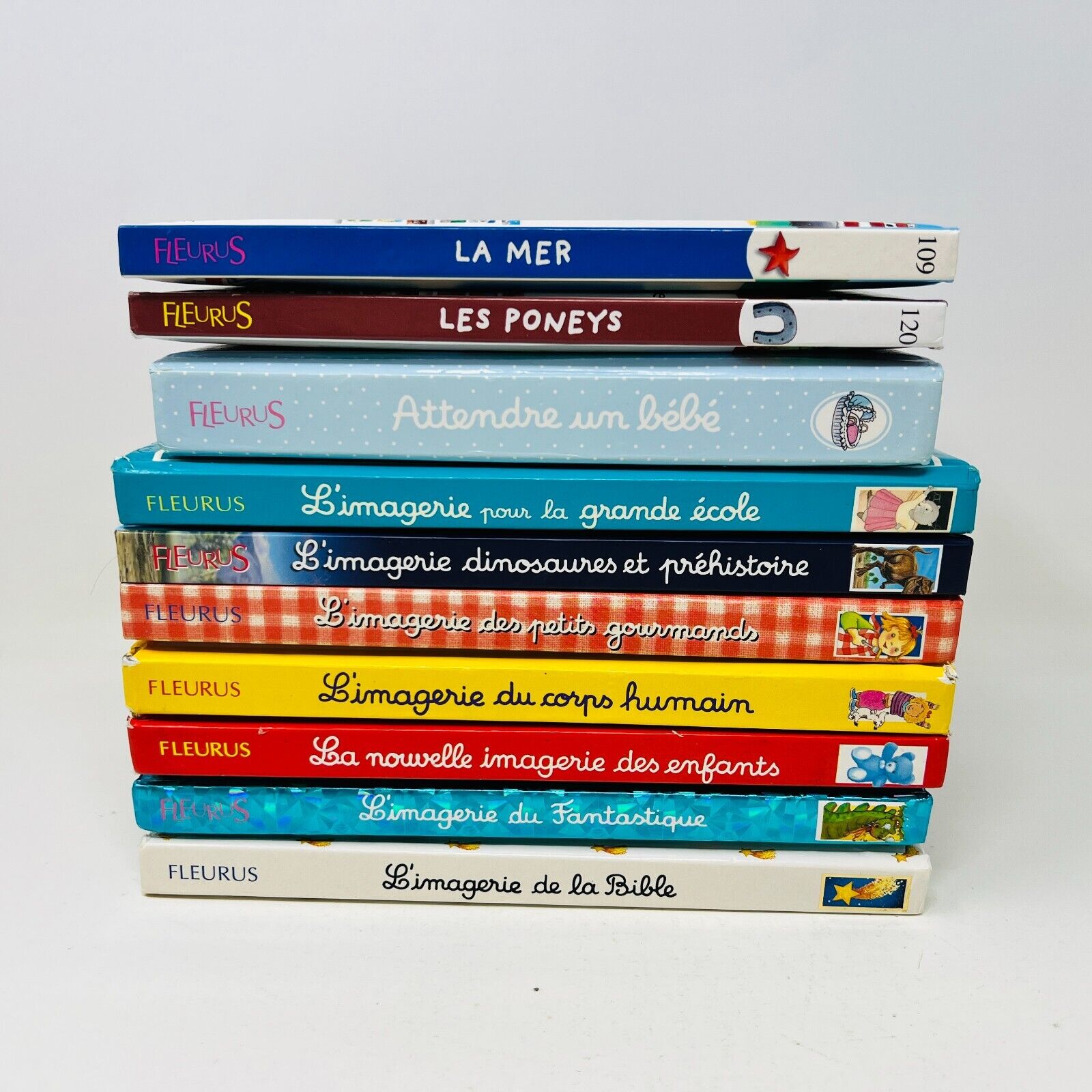 10x L'Imagerie Fleurus Lot Livres Enfants Français École Dinosaures Corps Humain