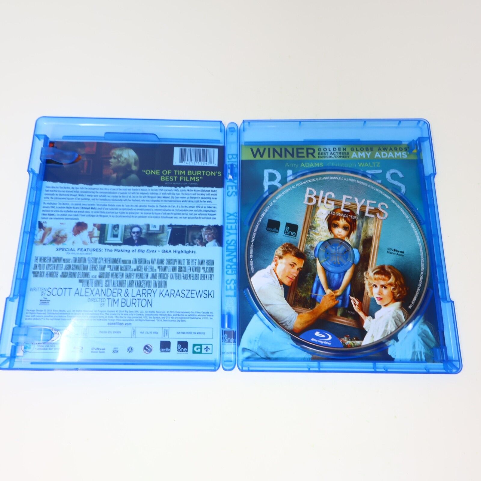 Les Grands Yeux / Big Eyes Blu-ray 2015 Français English Tested NTSC Tim Burton
