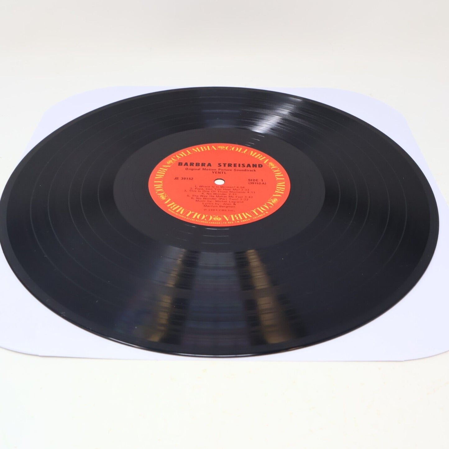Barbra Streisand Yentl Movie Soundtrack LP Record Vinyl 1983 Columbia JS 3915
