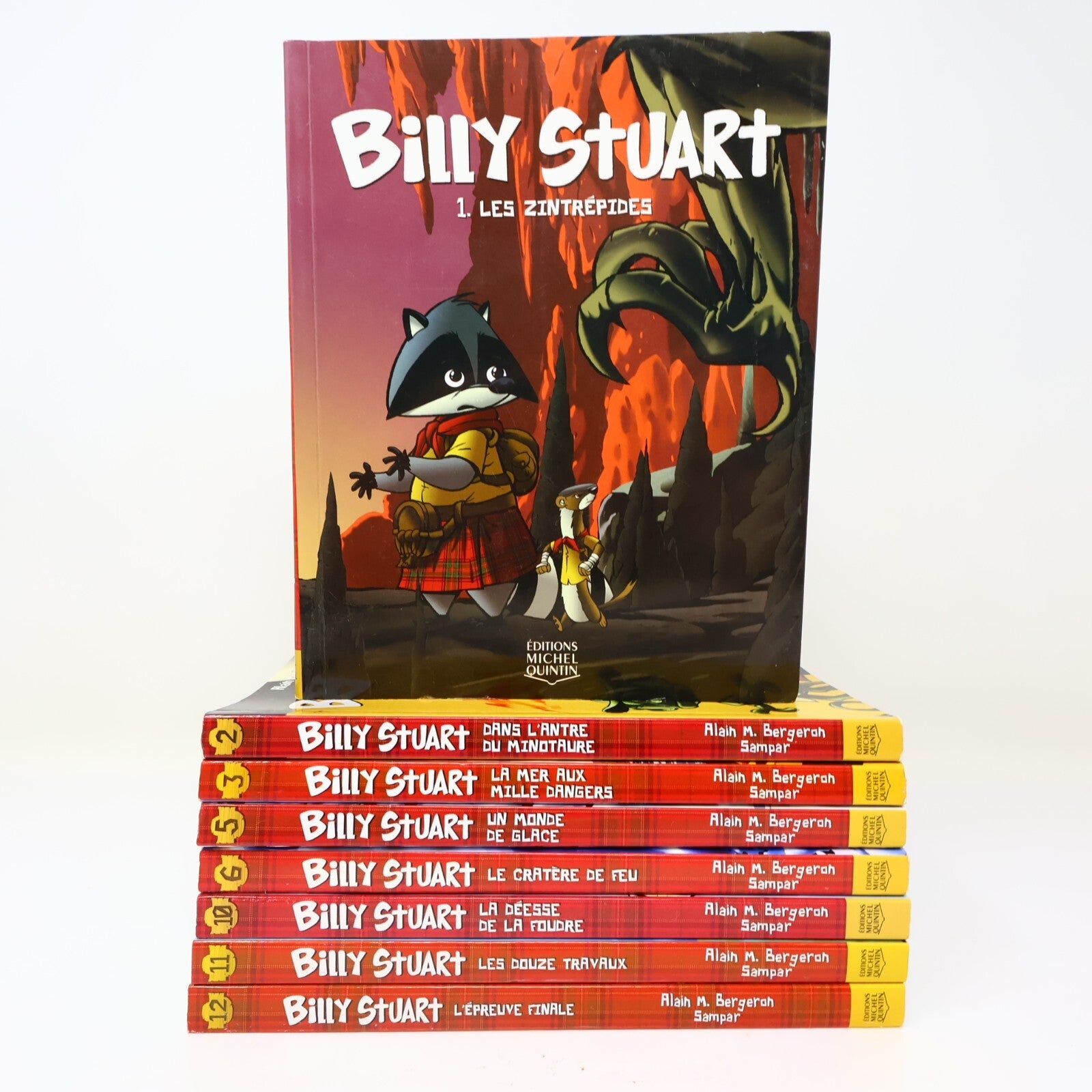 Billy Stuart #1-3 5-6 10-12 Lot 8 Livres Bergeron/Sampar Les Zintrépides PB Bd