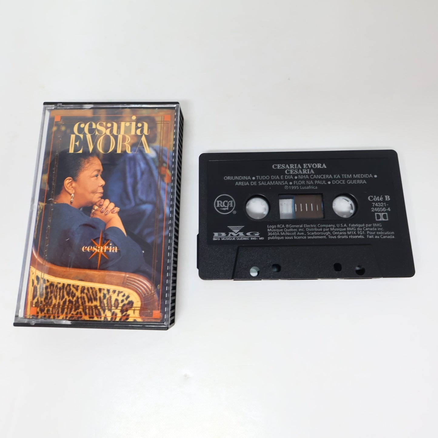 Cesaria Evora 2 Cassette Lot Cesaria/Cabo Verde Tchintchirote/Sabine Larga'm 90s