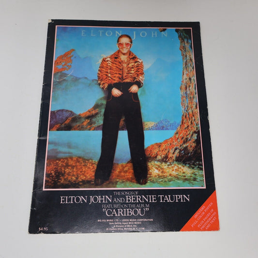 1974 Caribou Songbook Elton John/Bernie Taupin Paperback PB Big Pig Music 70s