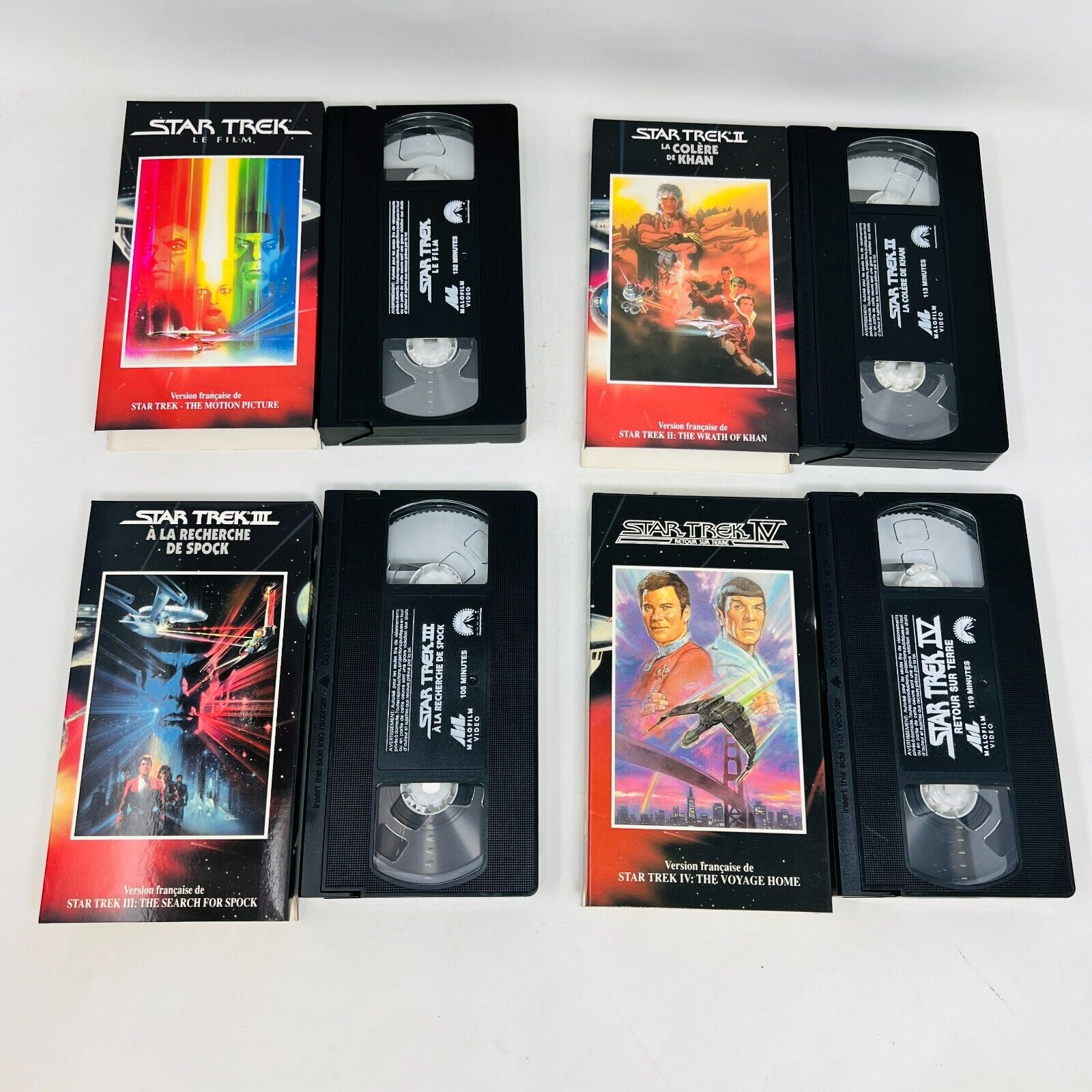 Coffret Star Trek de 7 Films VHS NTSC Testés en Français/French William Shatner