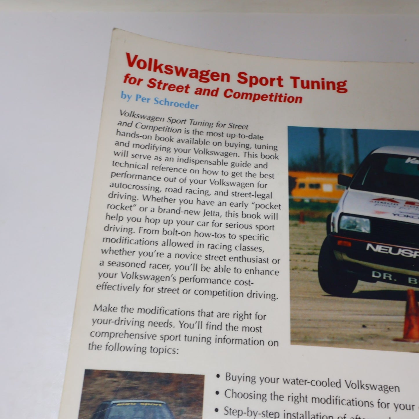 Volkswagen Sport Tuning For Street and Competition Per Schroeder Robert Bentley