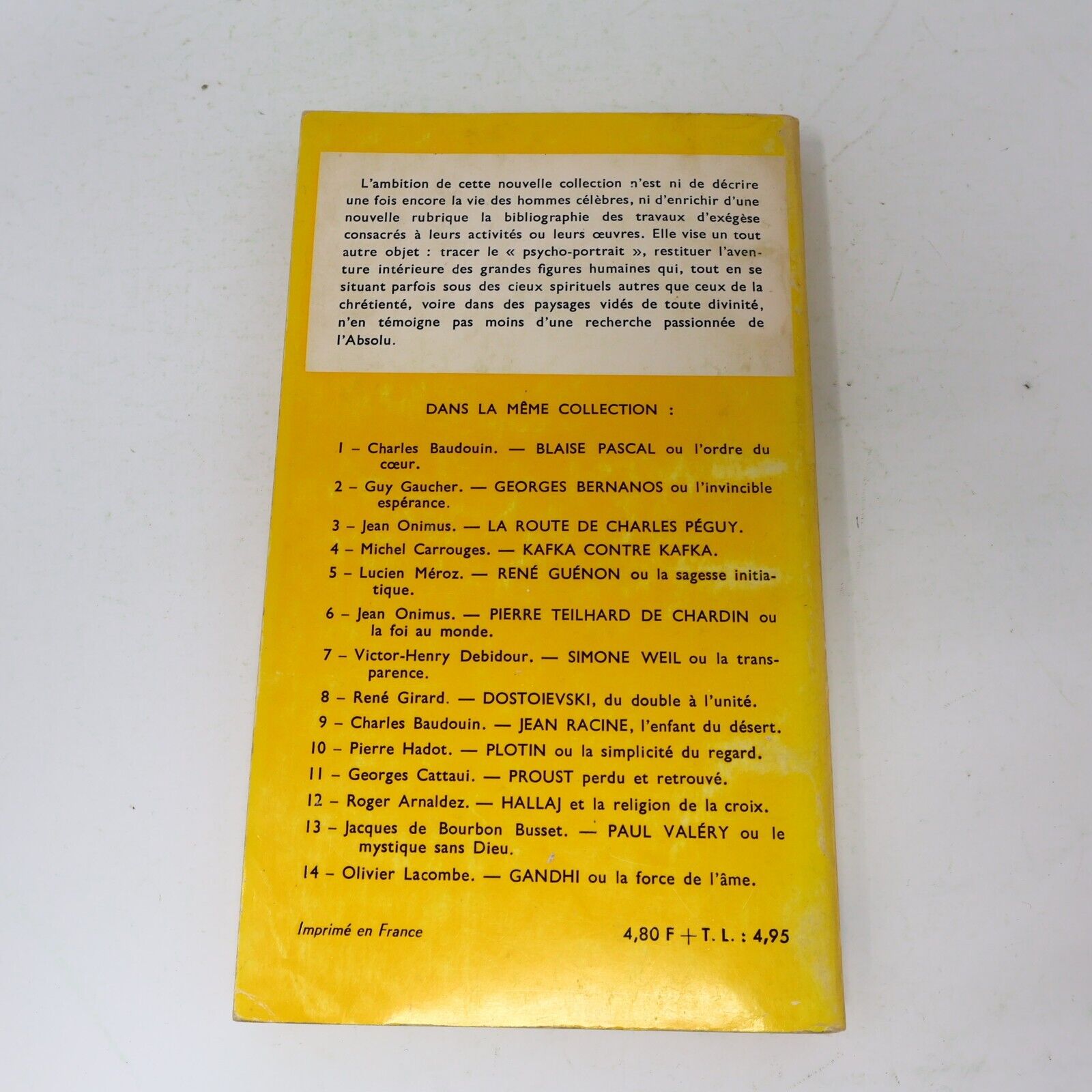 1964 Van Gogh ou la Remontée Vers la Lumière La Recherche de l'Absolu Plon PB