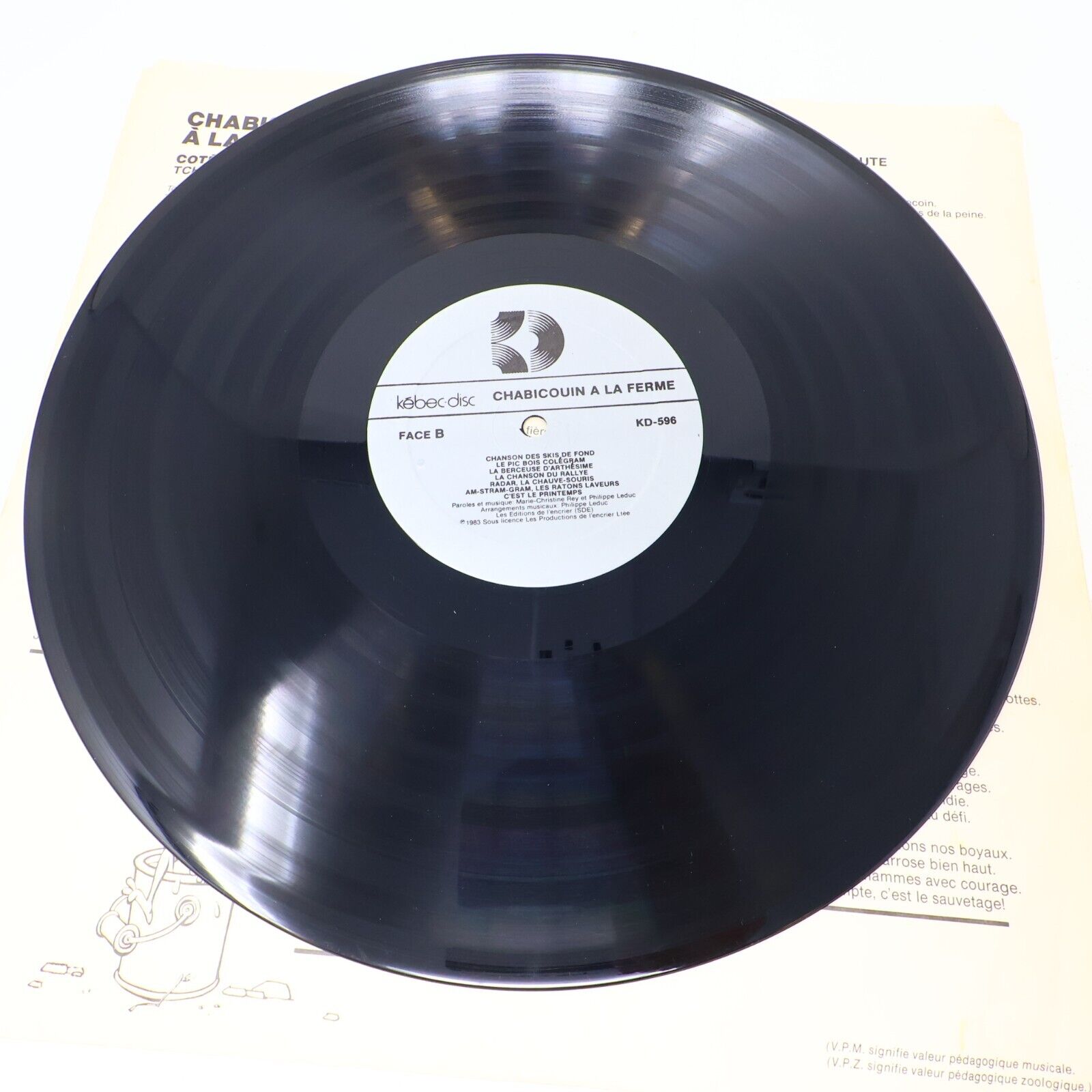 Chabicouin + À la Ferme Lot 2 Disques LP Enfants Français Kébec Disque L'Encrier