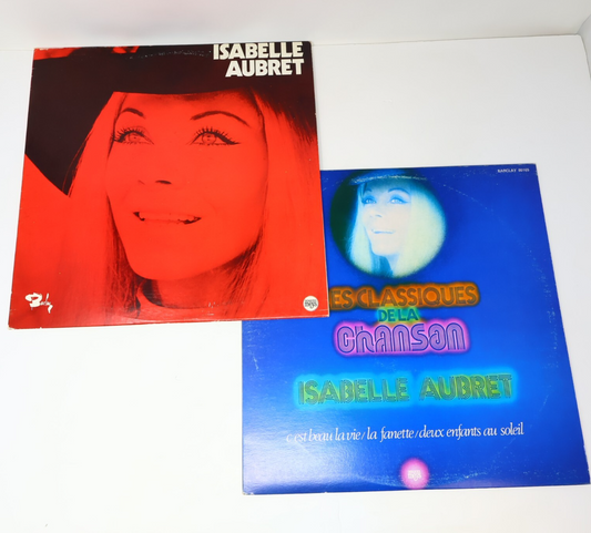 Isabelle Aubret Lot 2 Disques LP Éponyme (Rouge)/Classiques De La Chanson Record