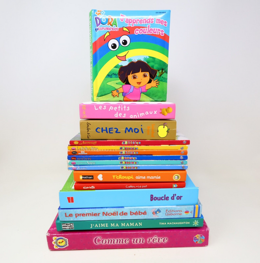 Lot 15 Livres Cartonnés Jeunes Enfants Français Young Children French Bundle Mix