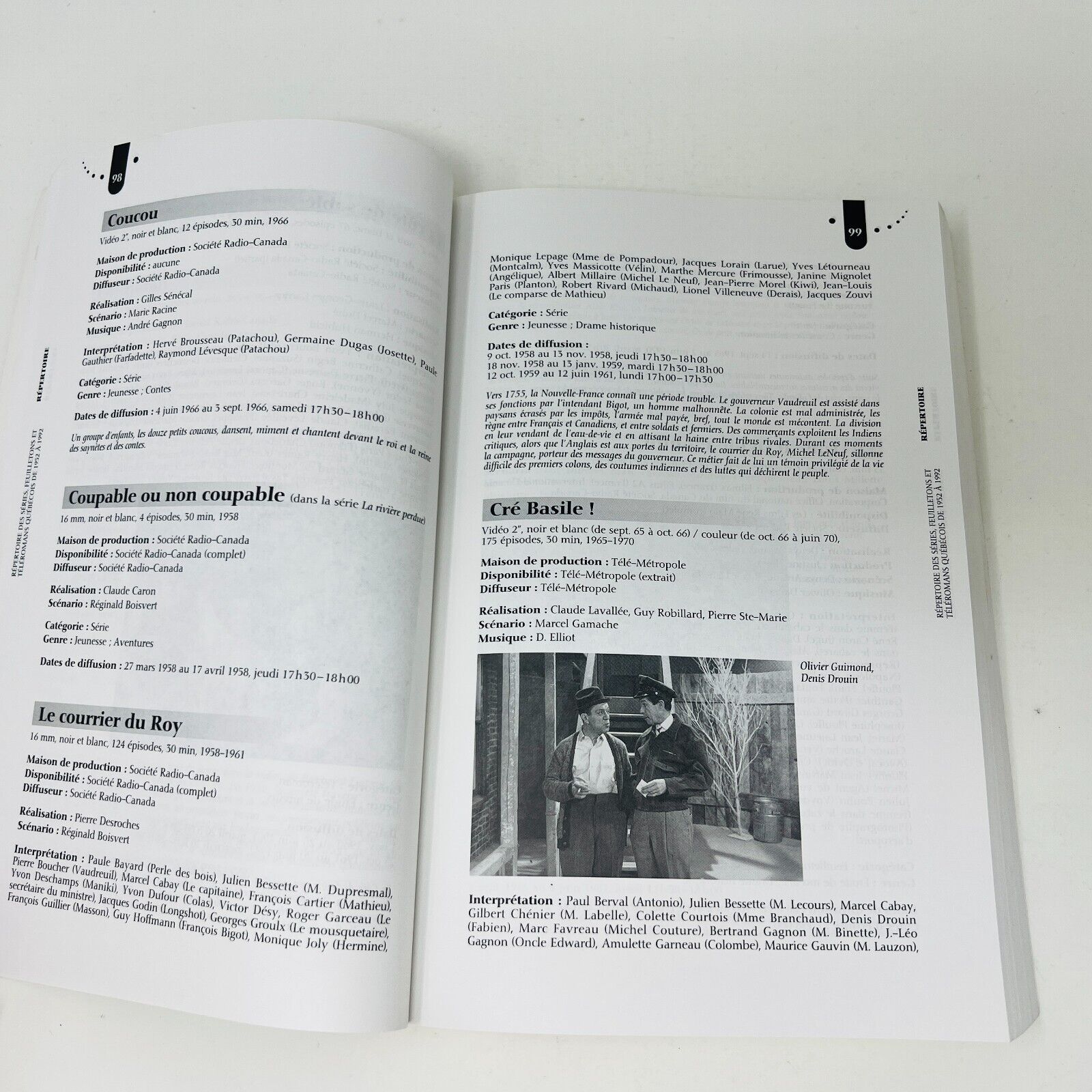 Répertoire des Séries, Feuilletons et Téléromans Québécois de 1952 à 1992 Livre