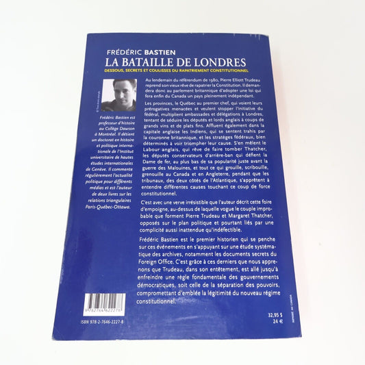2013 La Bataille de Londres Frédéric Bastien Boréal Français Paperback Canada PB