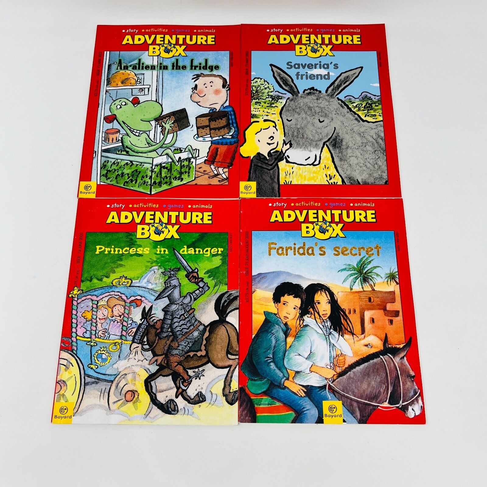 Lot of 16 Adventure Box Bayard Children UK Magazines #60-75 Story/Science/Games
