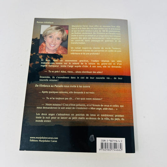 2012 De l'Enfance au Paradis de Marjolaine Caron Ange Enfant Français Paperback