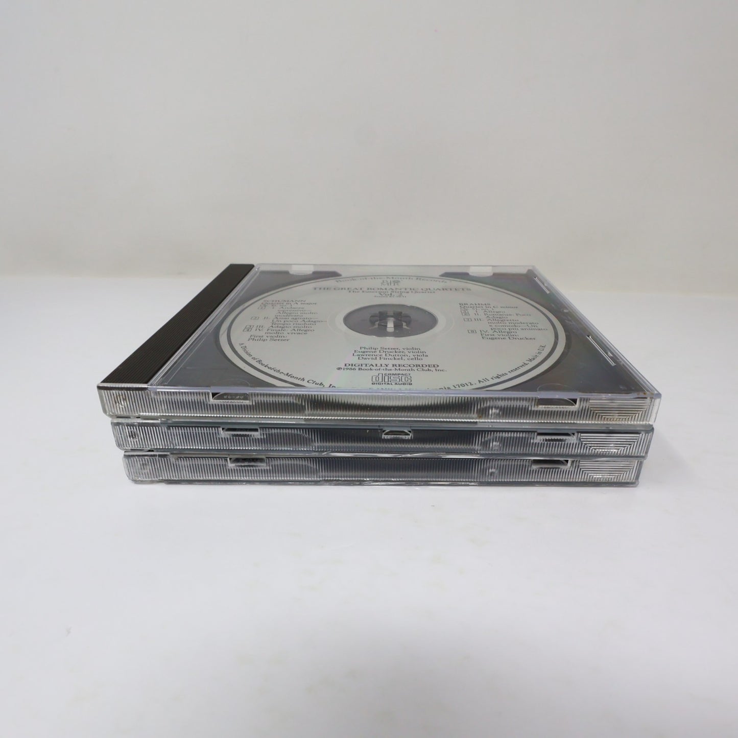 The Great Romantic Quartets #2-3-4 Book of The Month BMR 3 CD Lot Shumann/Brahms