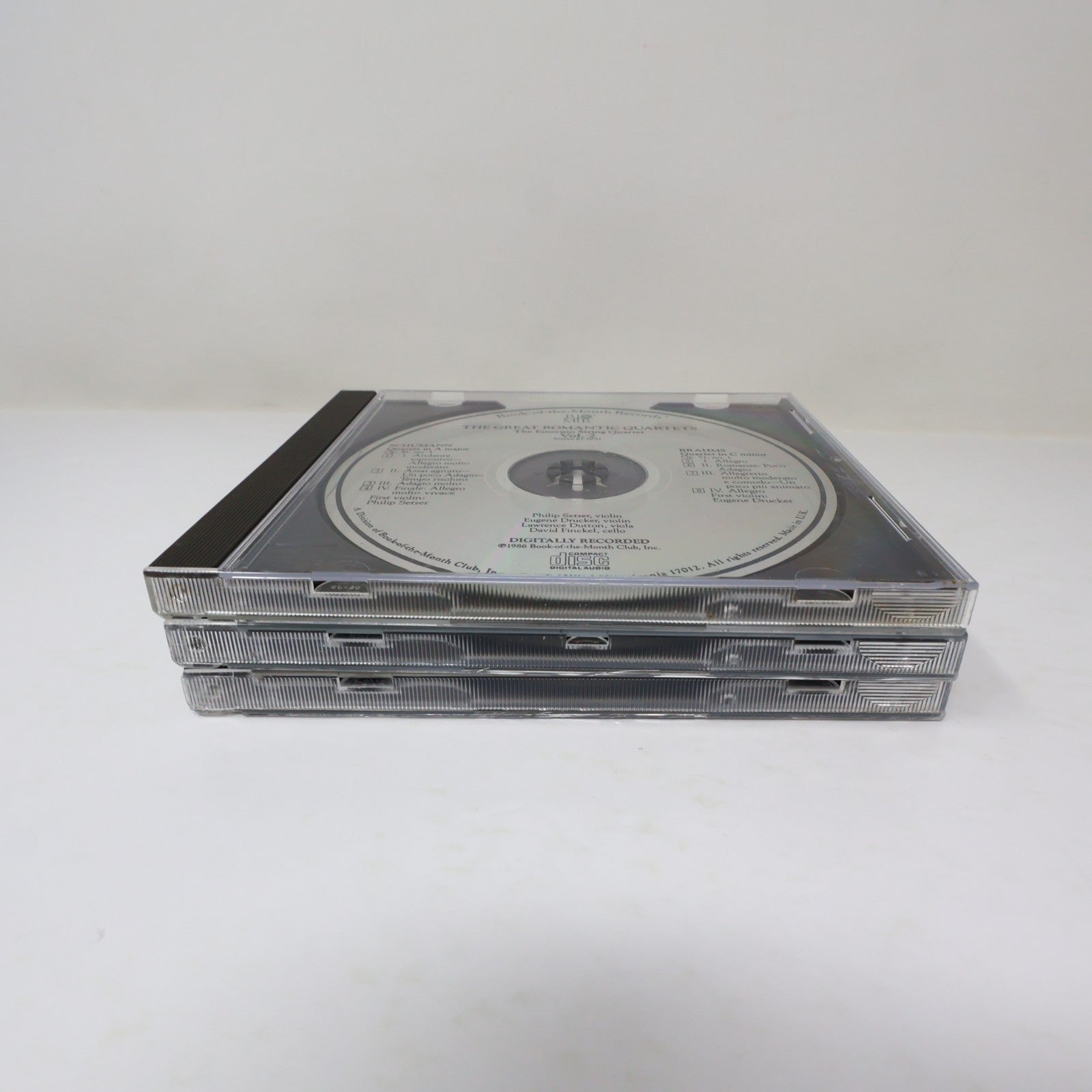 The Great Romantic Quartets #2-3-4 Book of The Month BMR 3 CD Lot Shumann/Brahms