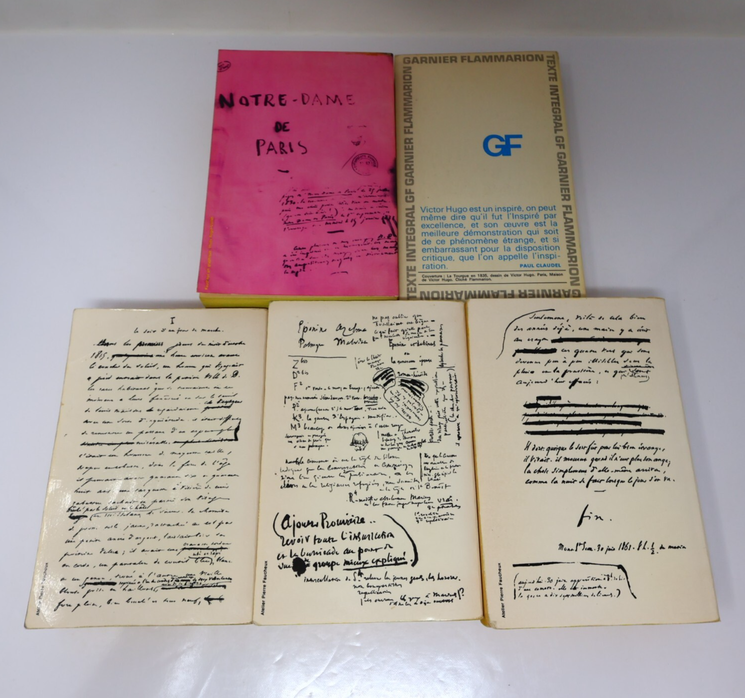 Victor Hugo Lot 5 Livres Les Misérables/Notre-Dame de Paris/Quatrevingt-Treize