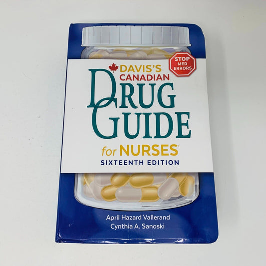 2019 Davis's Canadian Drug Guide for Nurses Sixteenth Edition Vallerand Sanoski