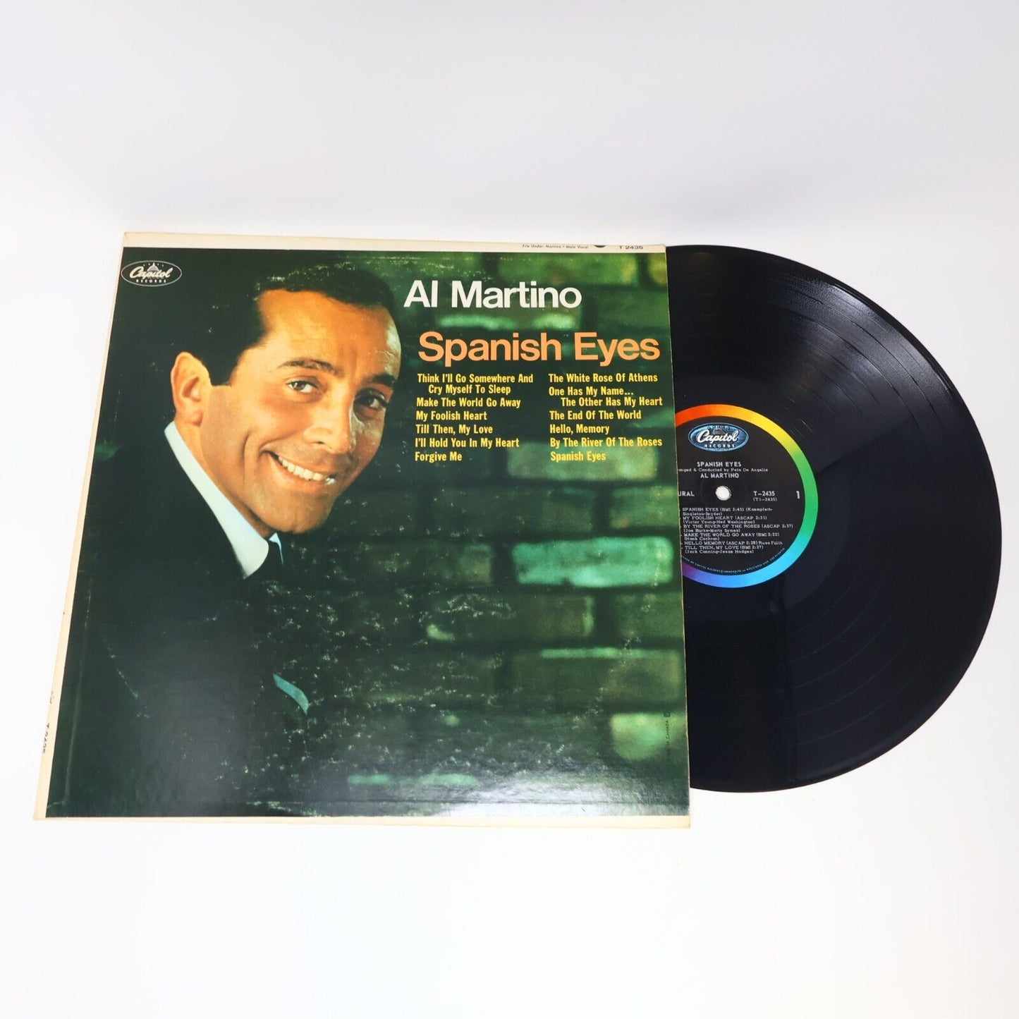 Al Martino Spanish Eyes LP Record Vinyl 1966 T-2435 Capitol Canada Hello Memory