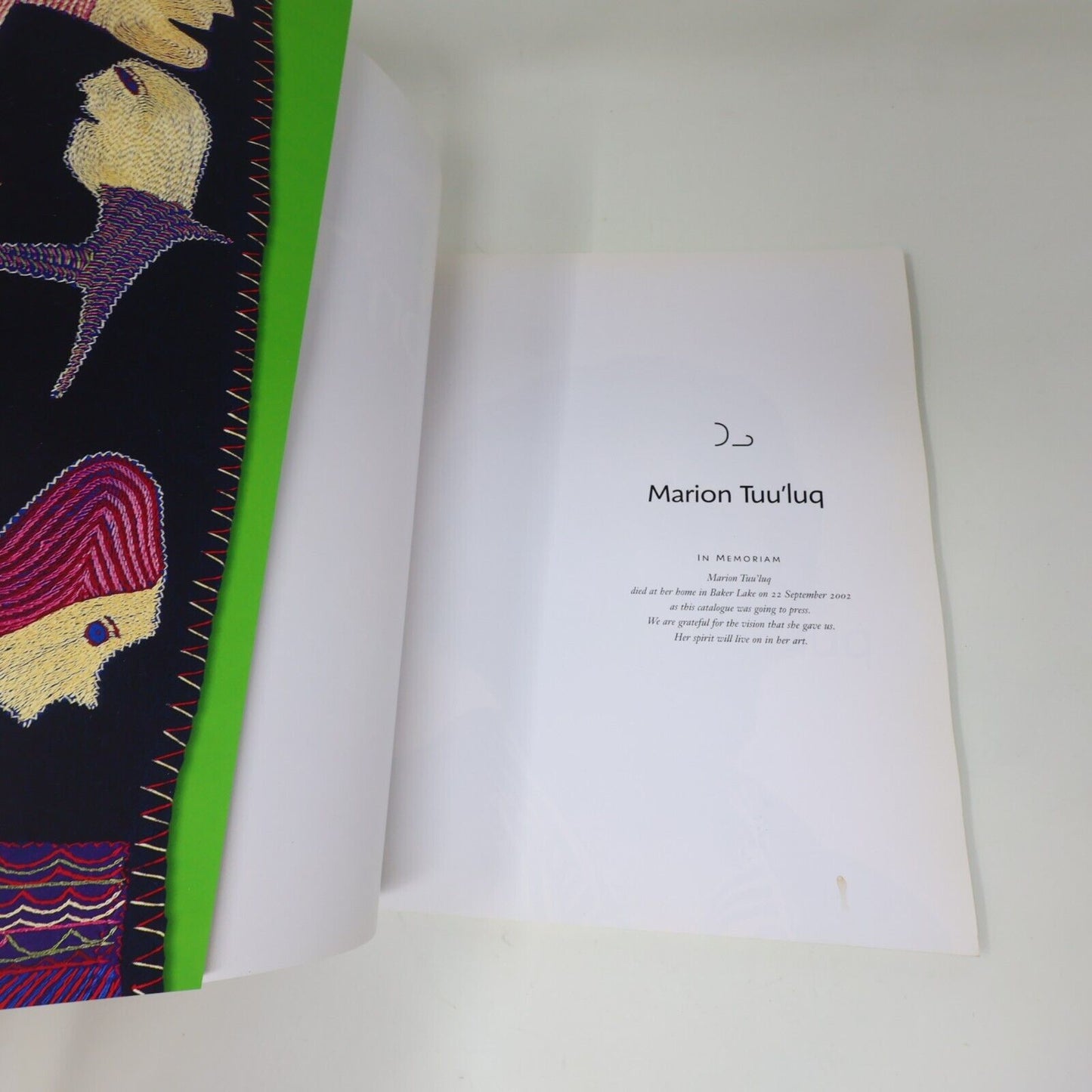 2002 Marion Tuu'Luq Marie Bouchard National Gallery of Canada Paperback Art Book