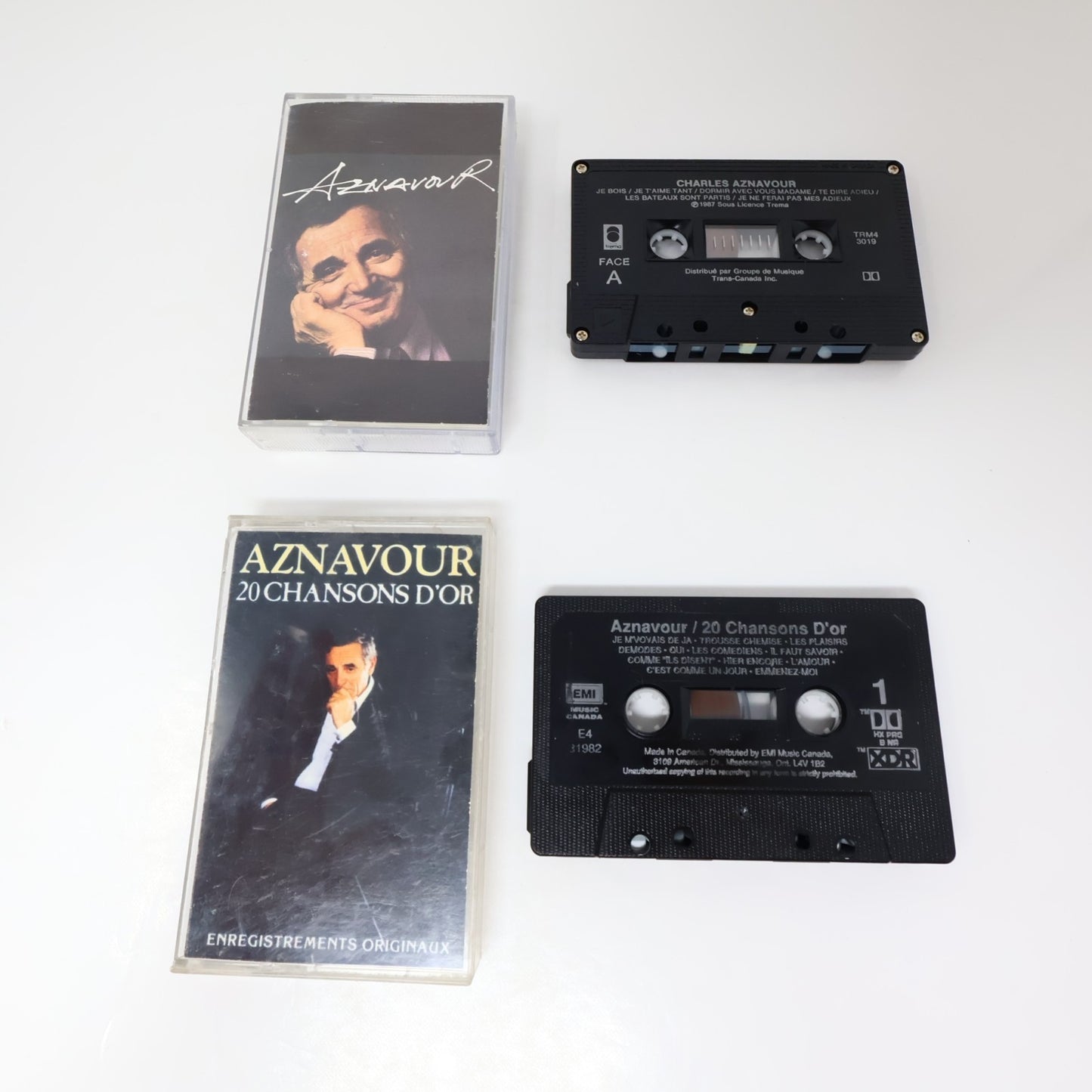 Aznavour Lot 6 Cassettes Plus Bleu/Toi et Moi/Chansons d'Or/Palais des congrès