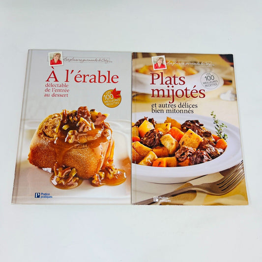 2x Les Plaisirs Gourmands de Caty Plats Mijotés À l'Érable Lot Livres Français