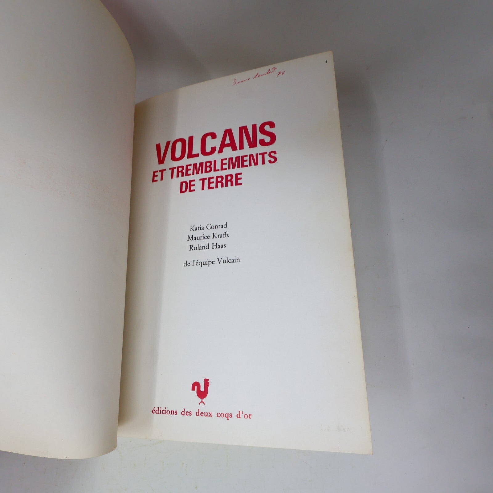 1971 Volcans et Tremblements de Terre Deux Coqs d'Or Géographie Géologie Livre