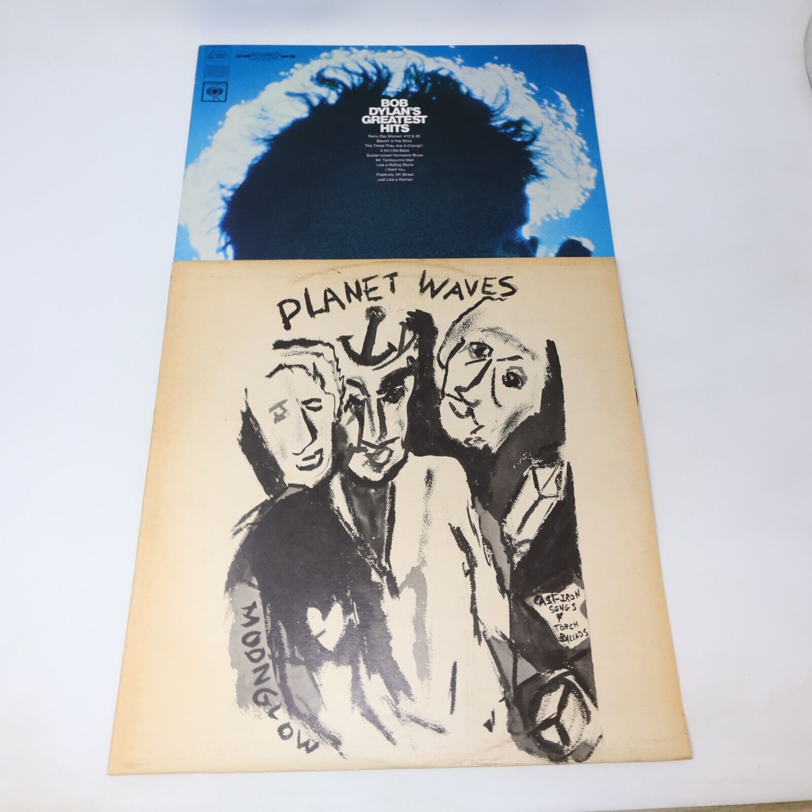 Bob Dylan's Greatest Hits + Planet Waves Lot of 2 LP Records VPC 9463 7ES-1003