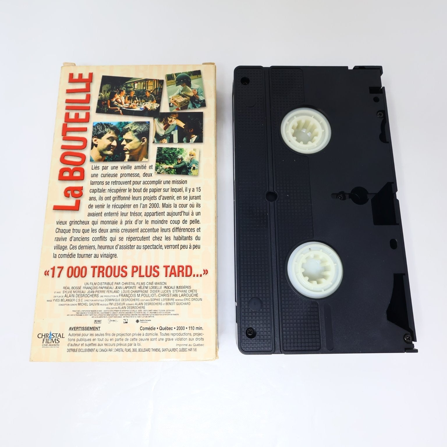 La Bouteille VHS 2000 Comédie Québec Jean Lapointe/Réal Bossé/Sylvie Moreau NTSC