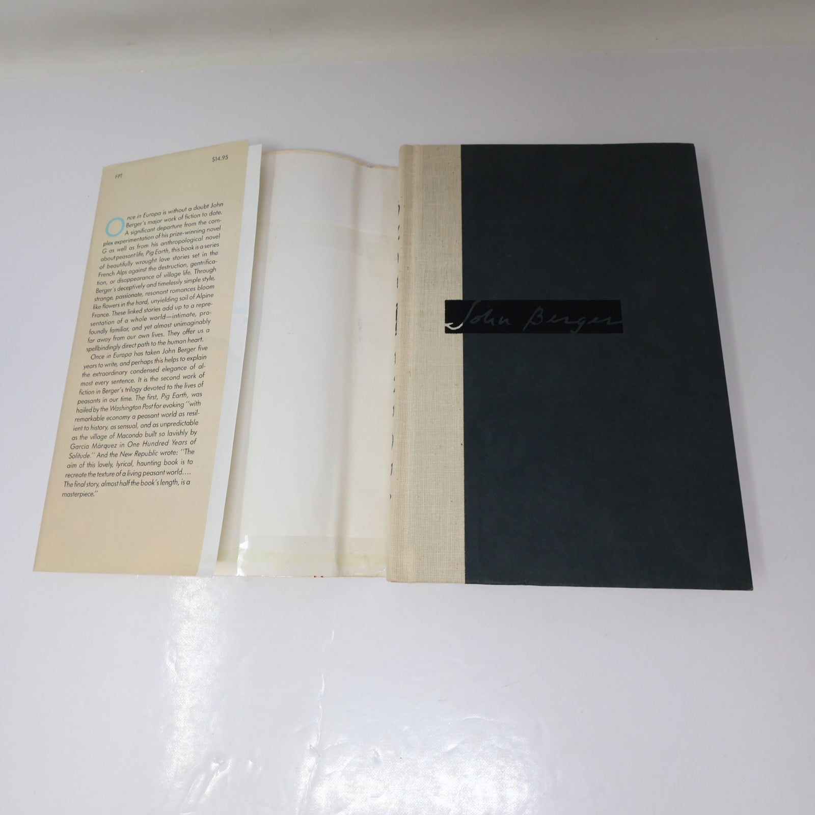 Once in Europa John Berger 1987 HC Litterature 1st Edition Hardcover Book 80s DJ