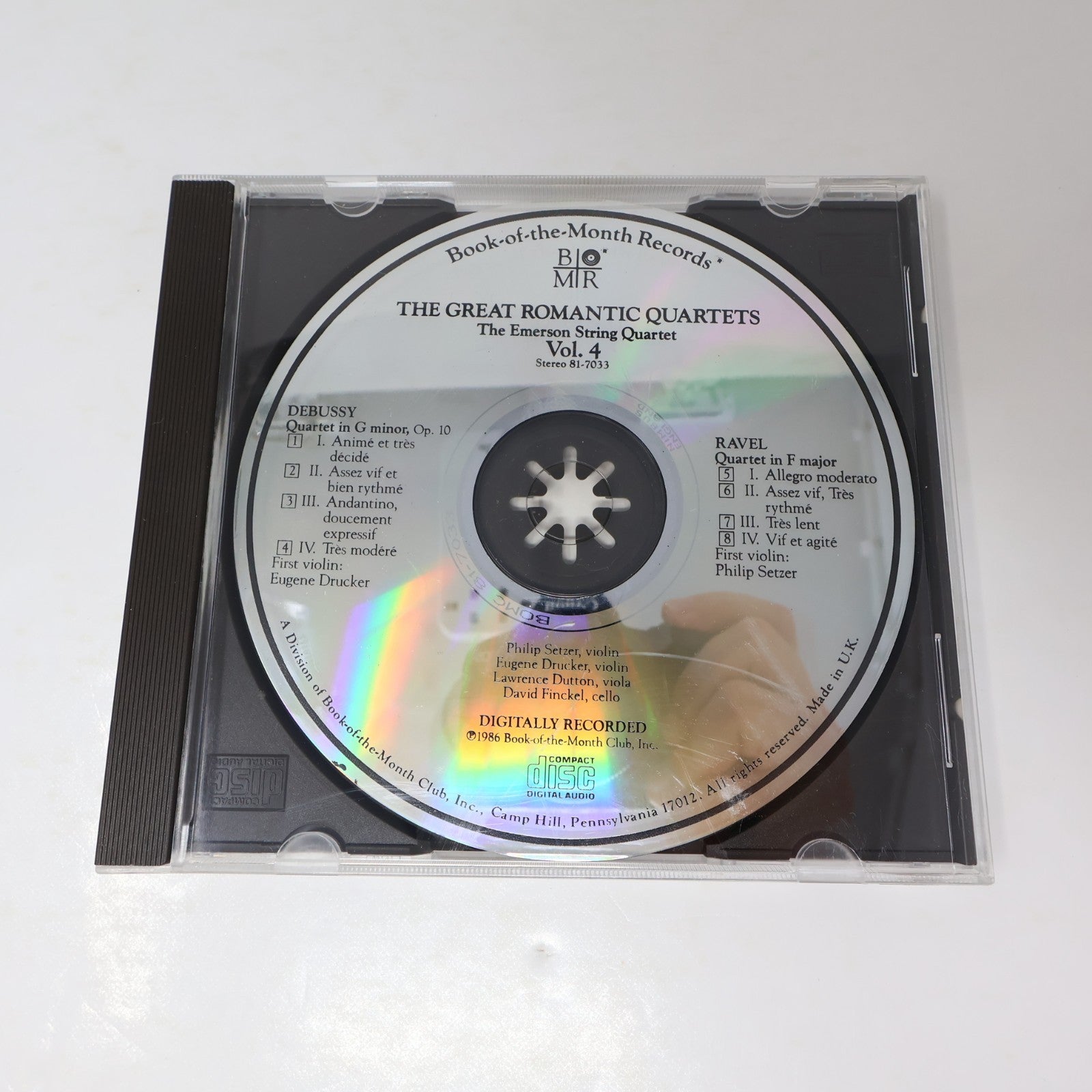 The Great Romantic Quartets #2-3-4 Book of The Month BMR 3 CD Lot Shumann/Brahms