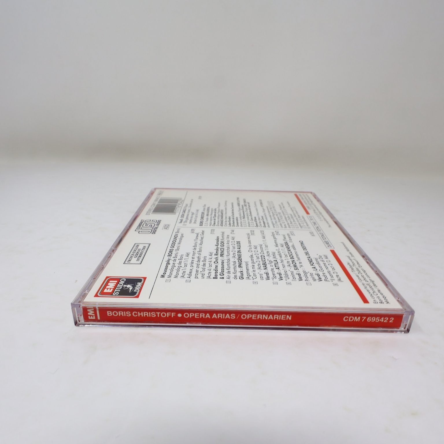 Boris Christoff Opera Arias/Airs d'Opéra CD 1988 Digital Remastered Classical