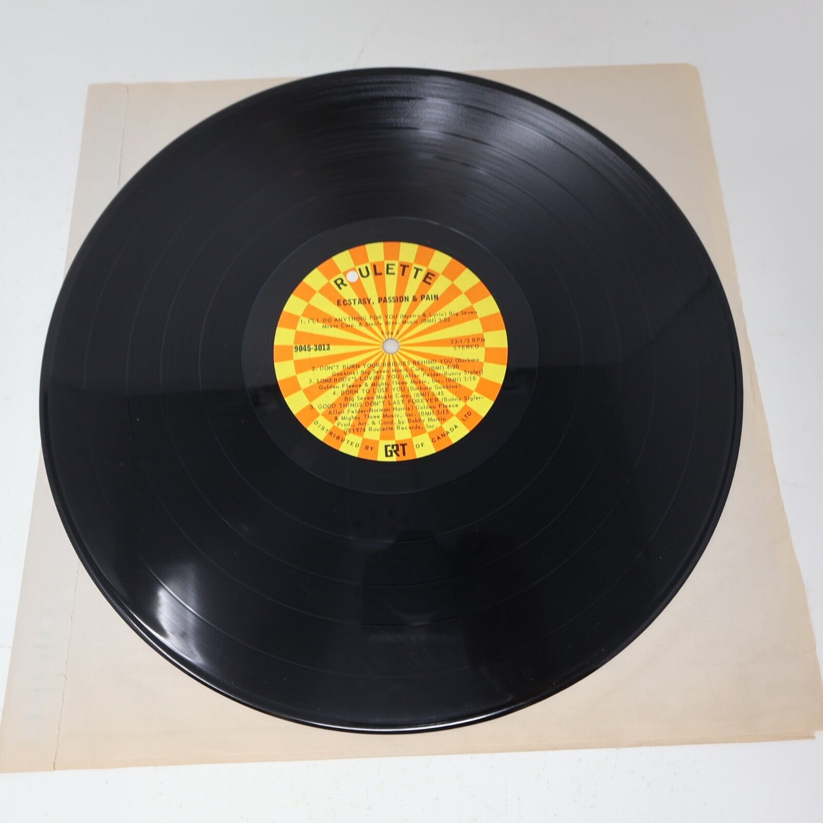 Ecstasy, Passion & Pain Self Titled LP Record Vinyl 1974 Roulette 9045-3013 Funk