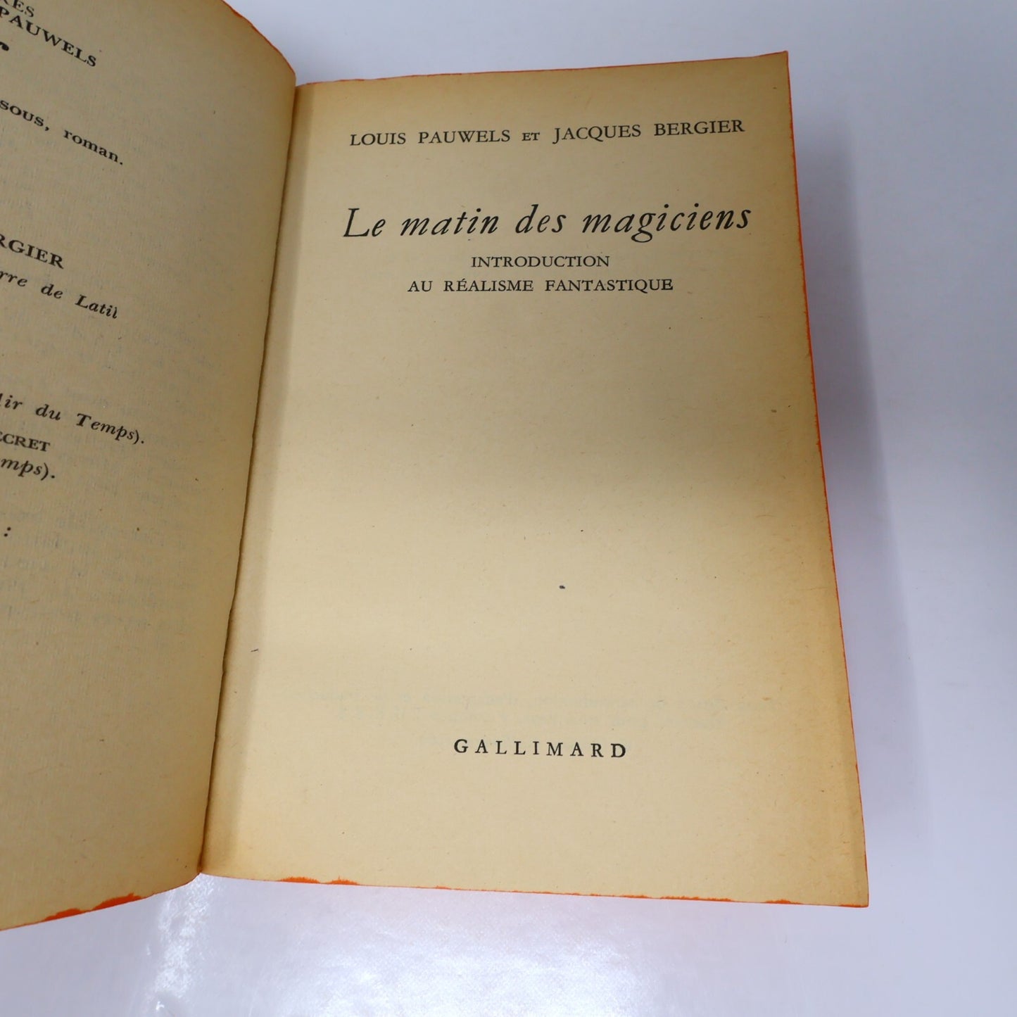 Le Matin des Magiciens Louis Pauwels/Jaques Bergier Poche 1967 Ésotérisme Livre