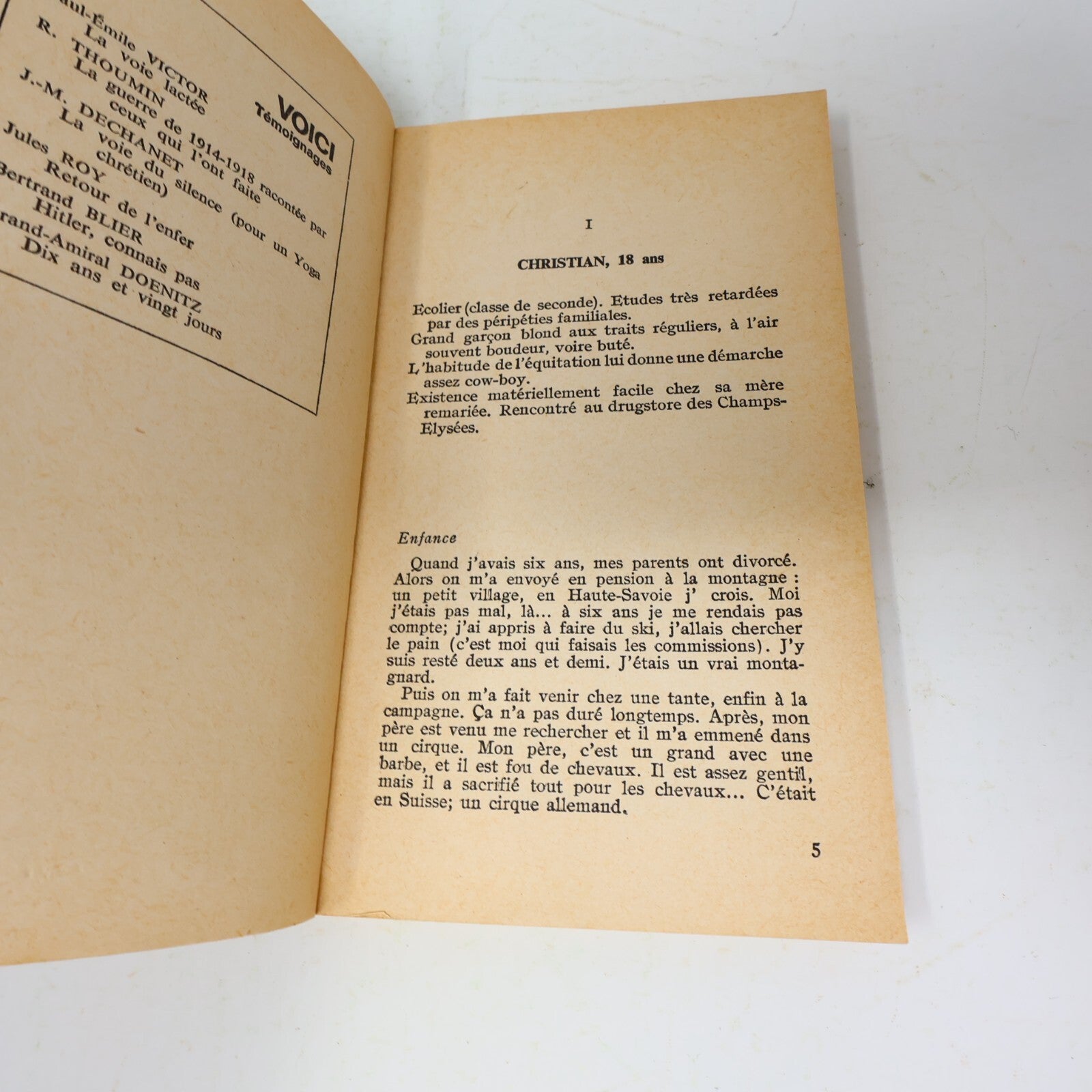 1963 Hitler? Connais Pas Bertrand Blier Voici Témoignages Société et Culture 60s