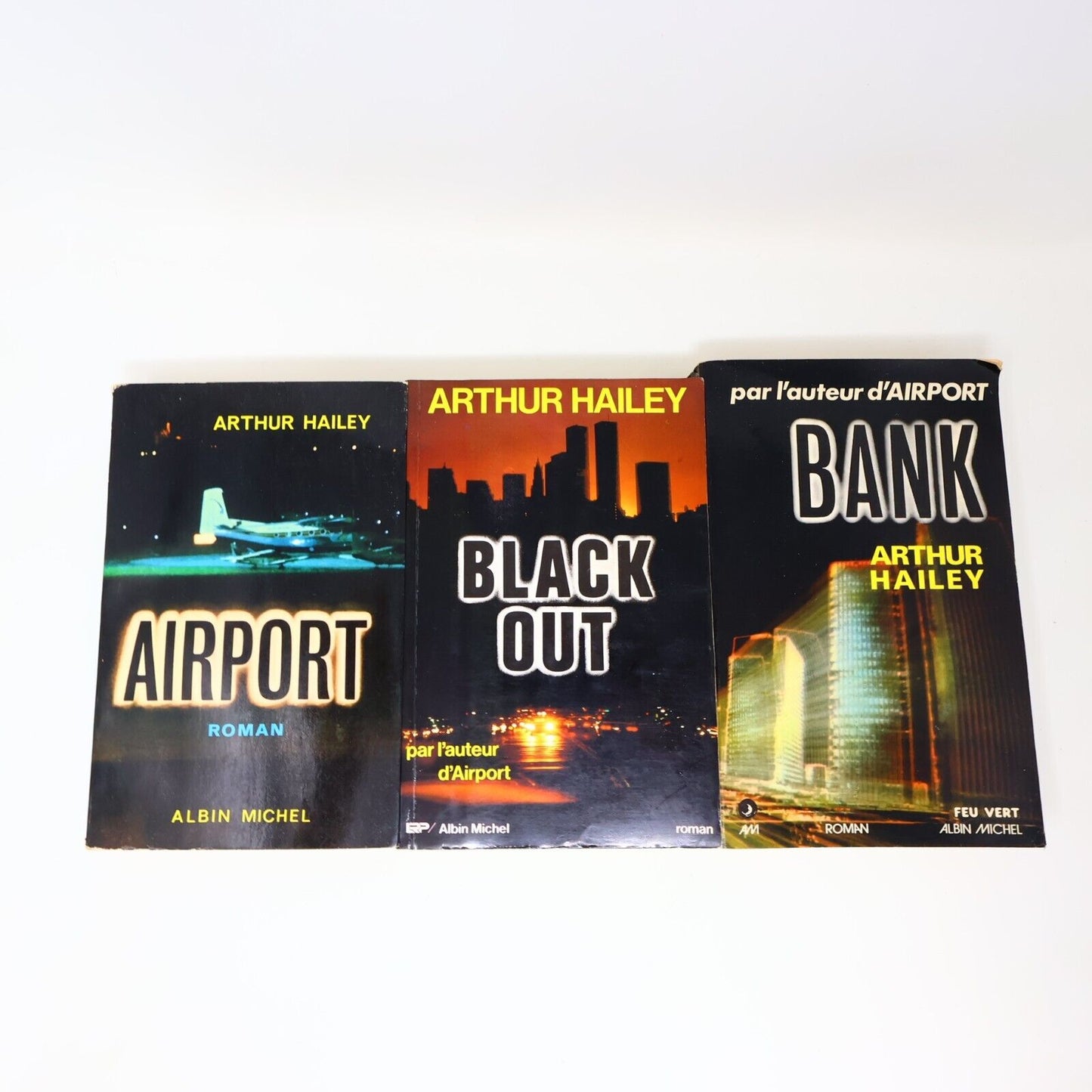 Lot 3 Arthur Hailey Livres Français French Airport Black Out Bank Albin Michel