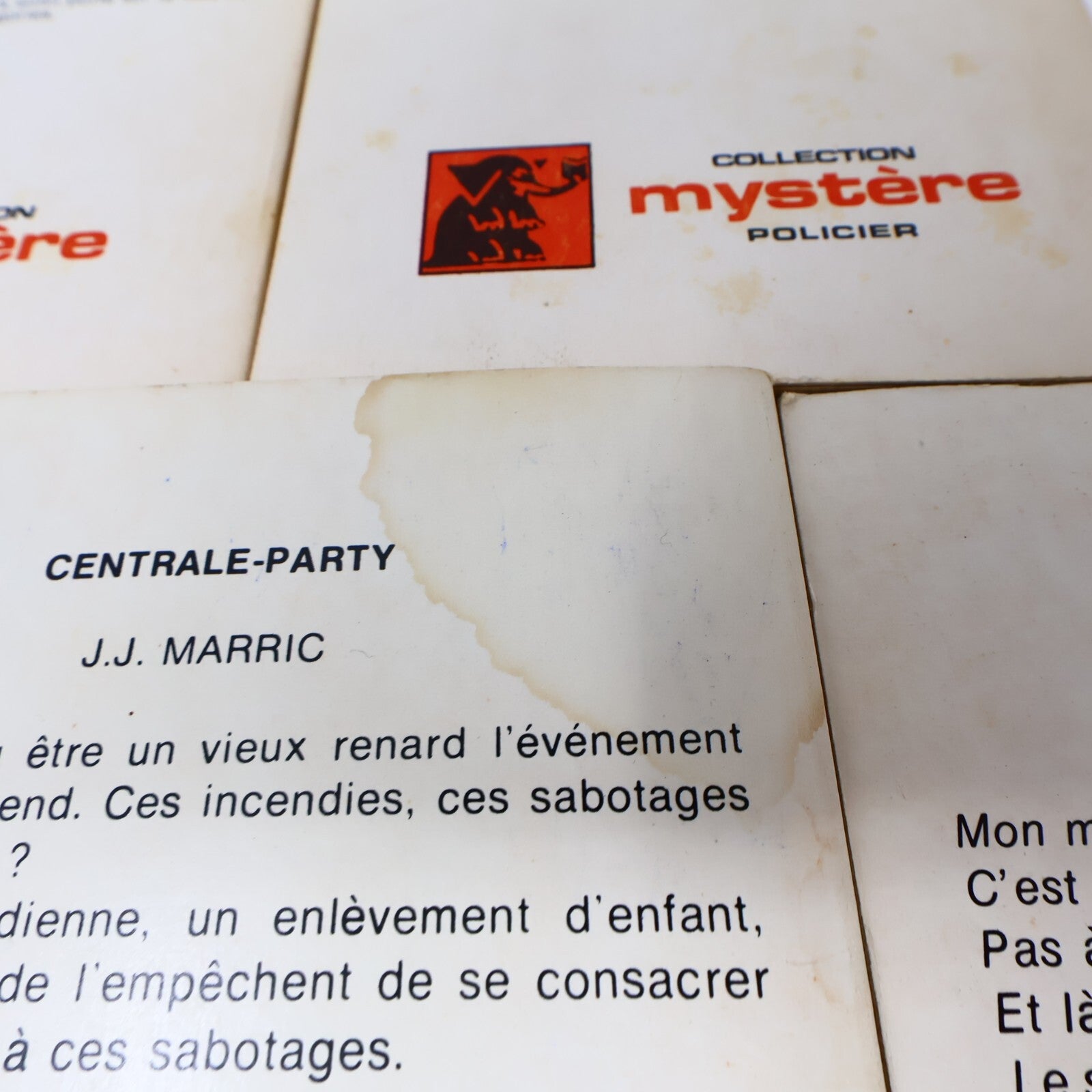 Collection Mystère Policier Lot 5 Livres Lebrun/Donald/Marric Deuil en Marron PB