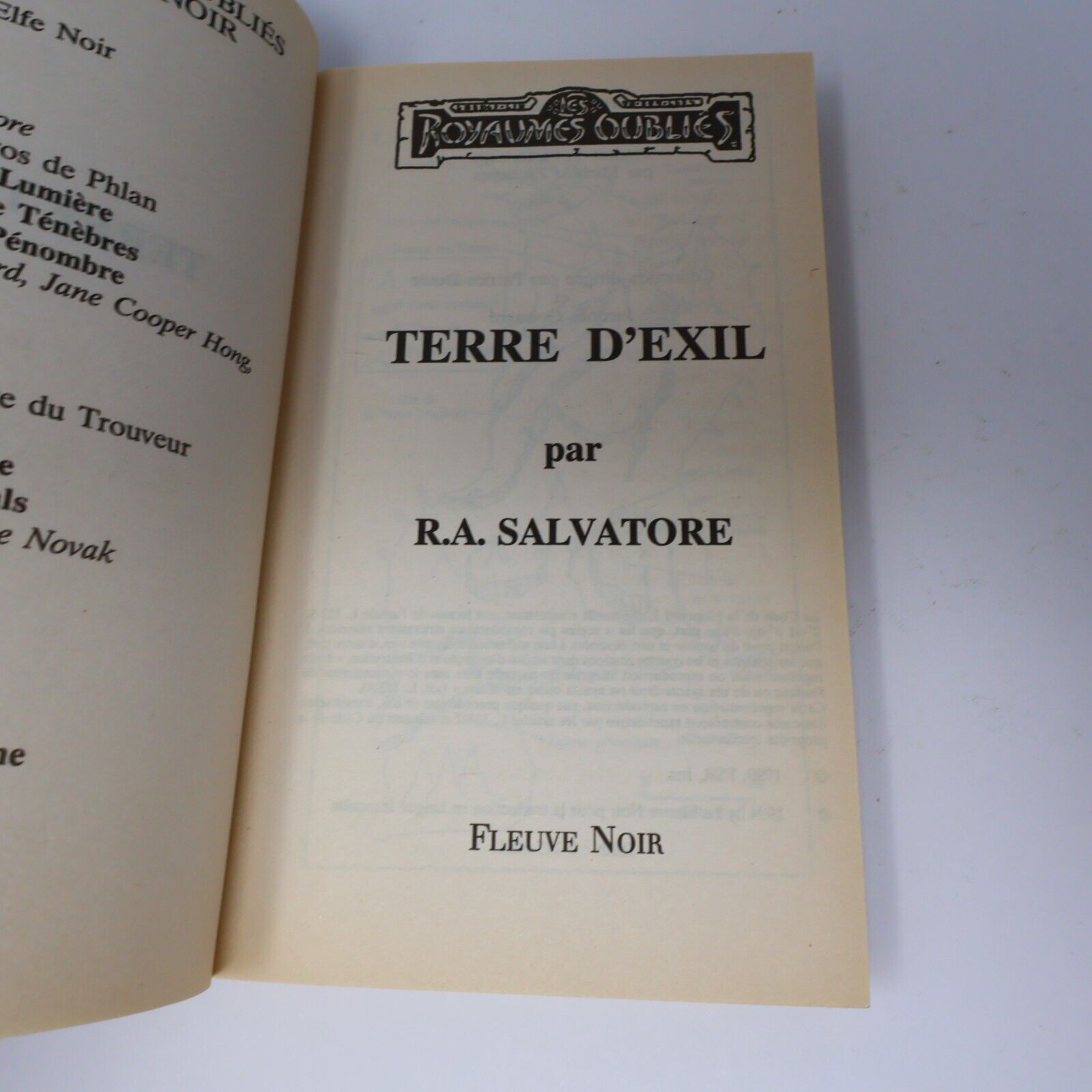 1994 Terre d'Exil Royaumes Oubliés #5 de R. A. Salvatore Forgotten Realms PB 90s