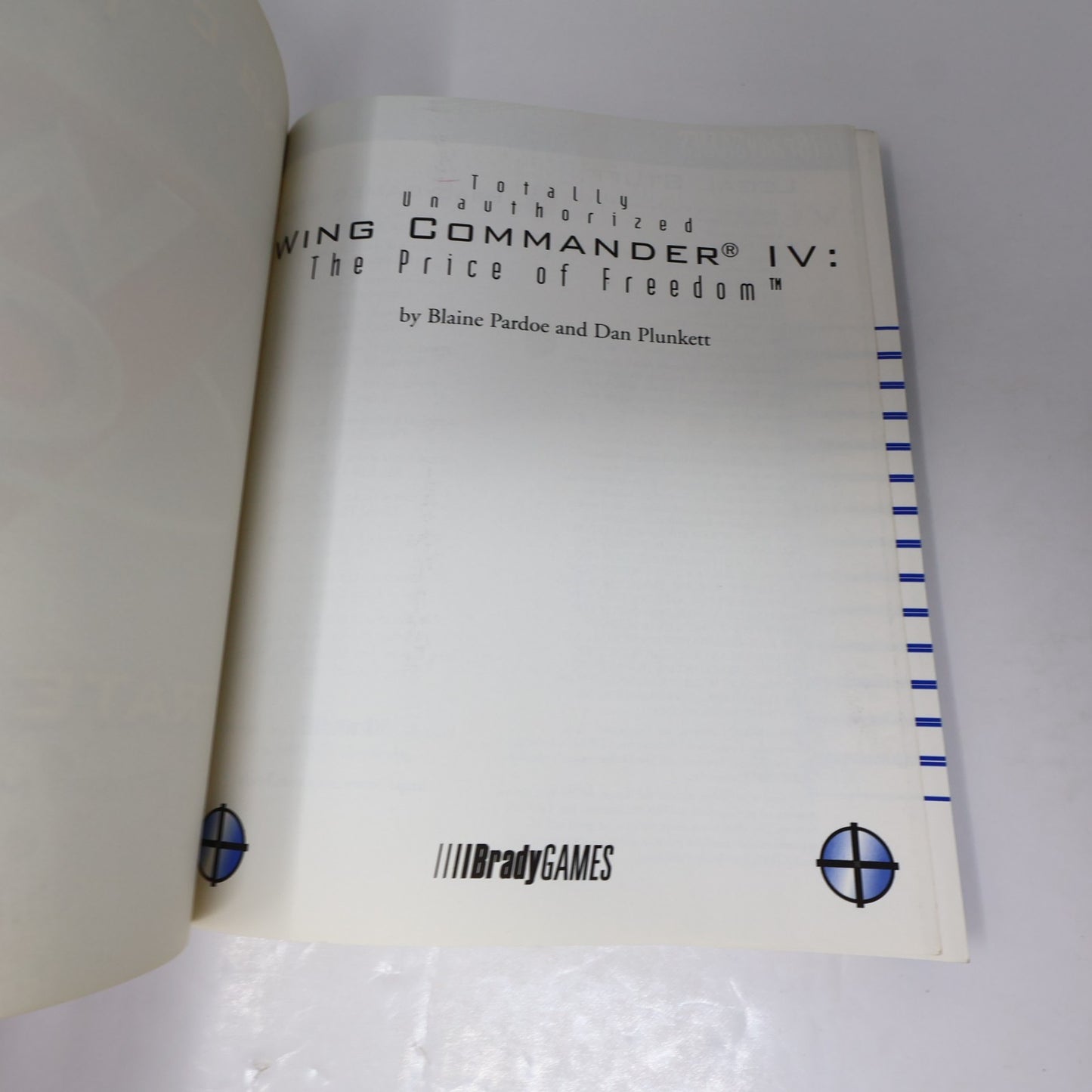 Wing Commander IV #4 Strategy Guide For Ms-Dos Cd-Rom Bradygames 1996 PB Book