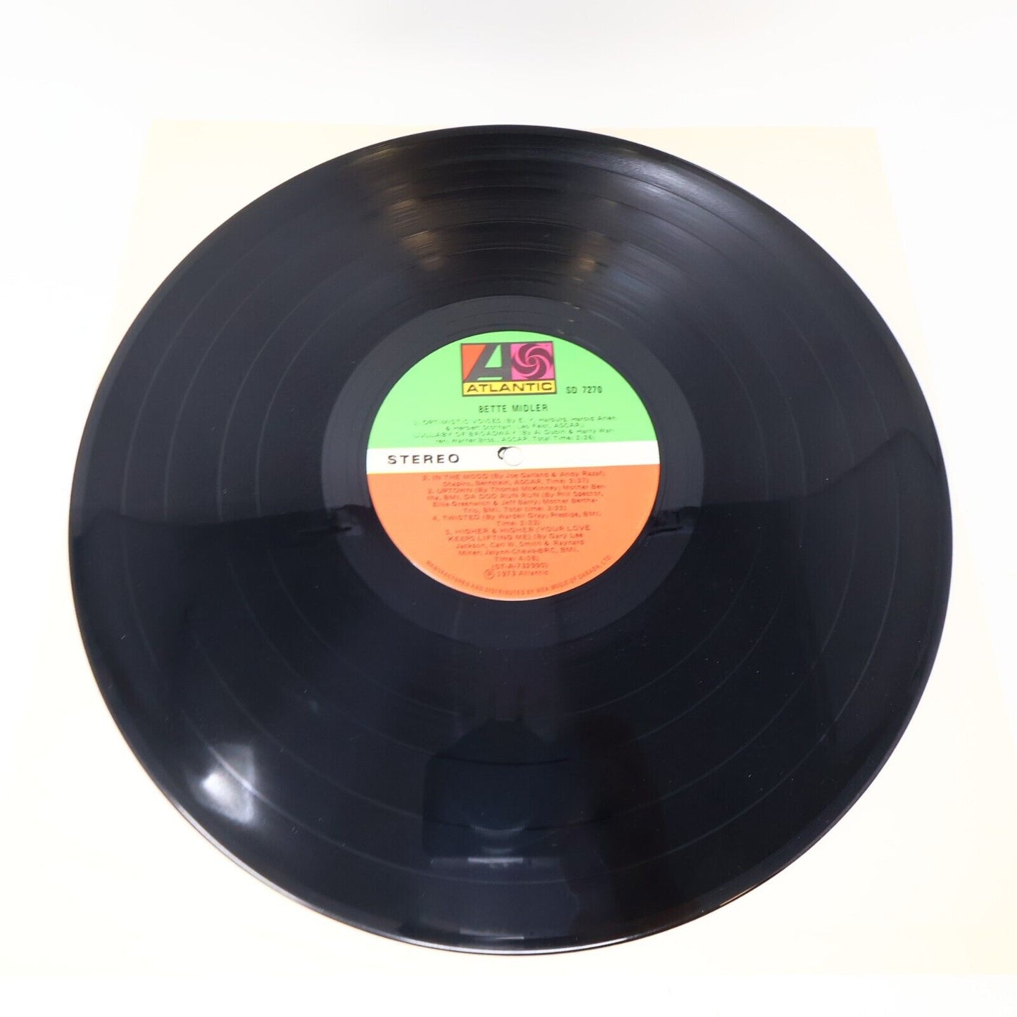 Bette Midler Self Titled LP Record Vinyl SD 7270 Atlantic Canada Poster Included