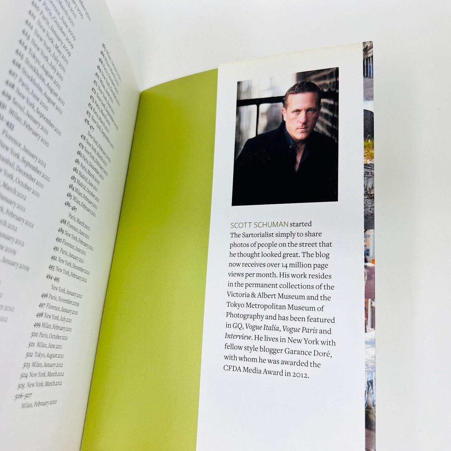2012 The Sartorialist Closer by Scott Schuman Trade Paperback Penguin Books
