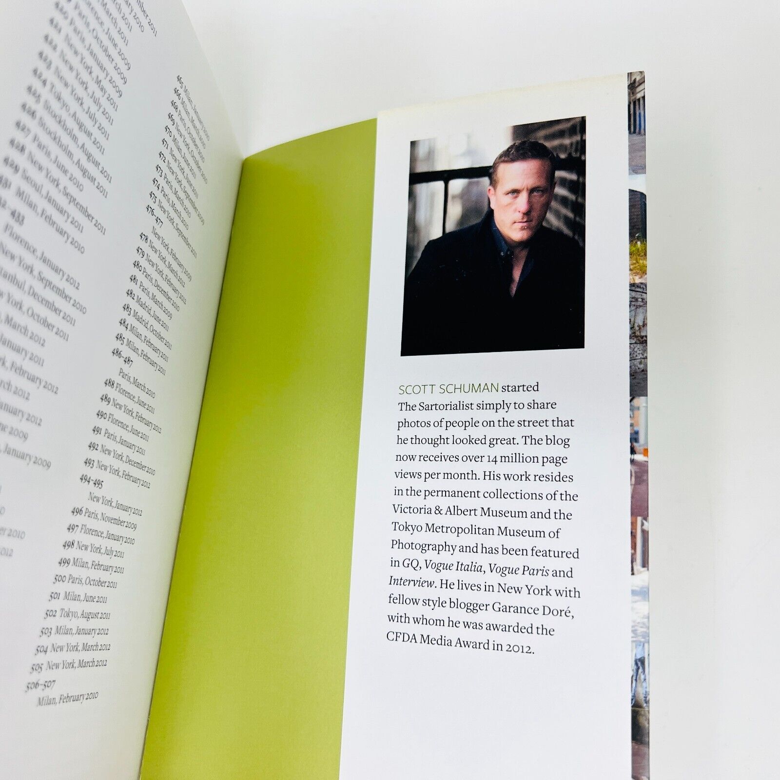 2012 The Sartorialist Closer by Scott Schuman Trade Paperback Penguin Books