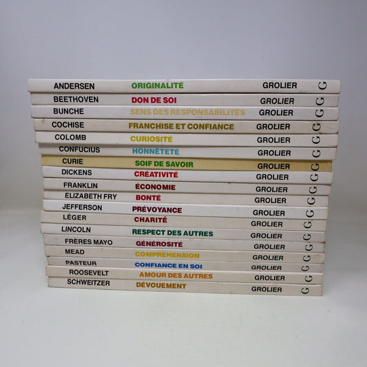 Lot 18 Livres Un Bon Exemple Value Tales Lincoln Curie Beethoven Français French