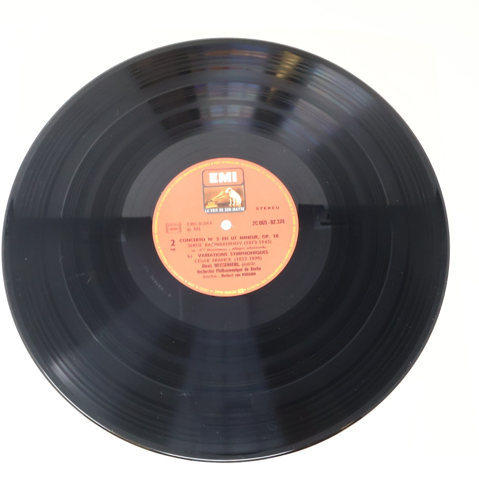 Weissenberg Karajan Berliner Rachmaninov Franck 1973 Disque Record C 069-02374